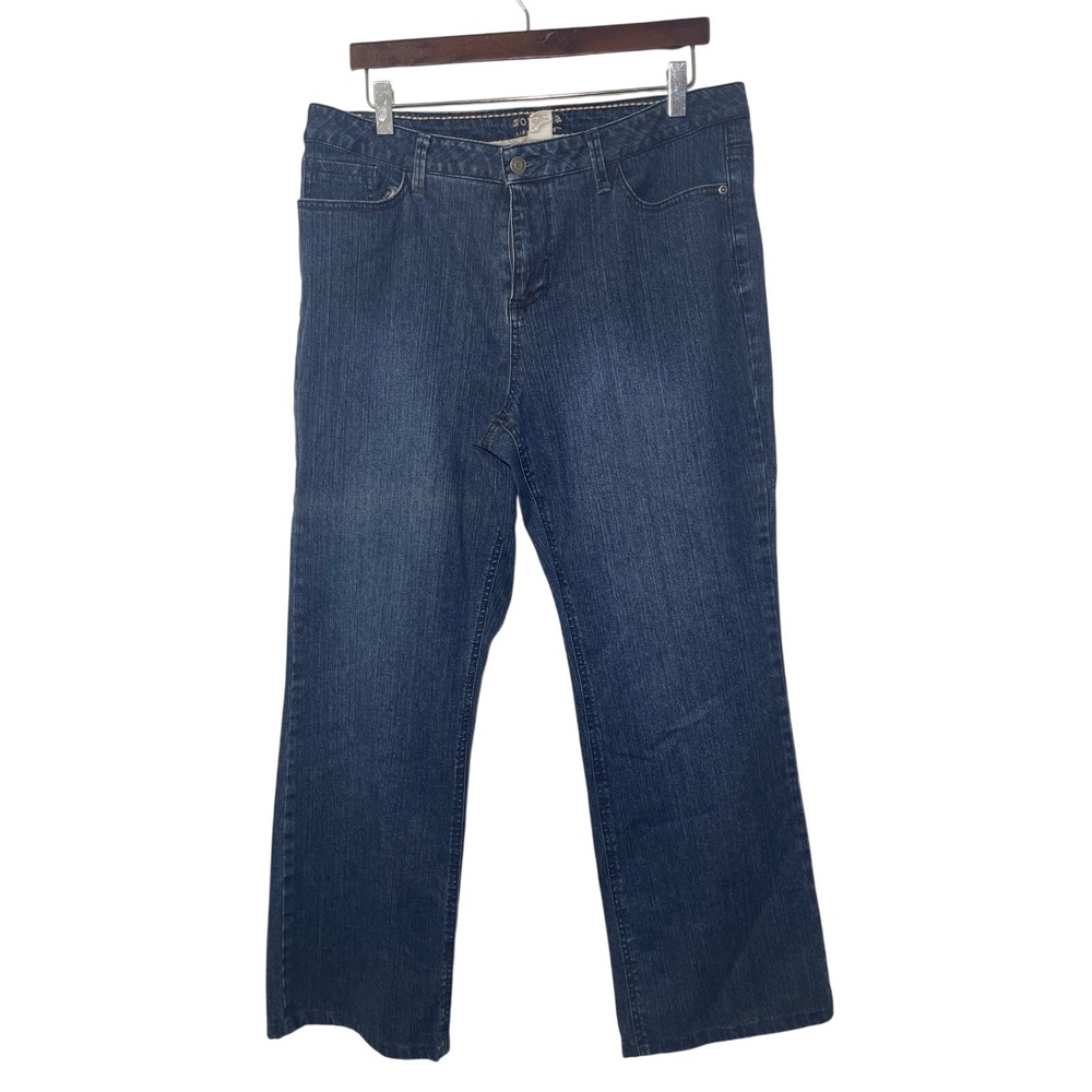 SONOMA Life Style  Blue Denim Minimalist Casual Western‎ Rodeo Bootcut Jeans 16